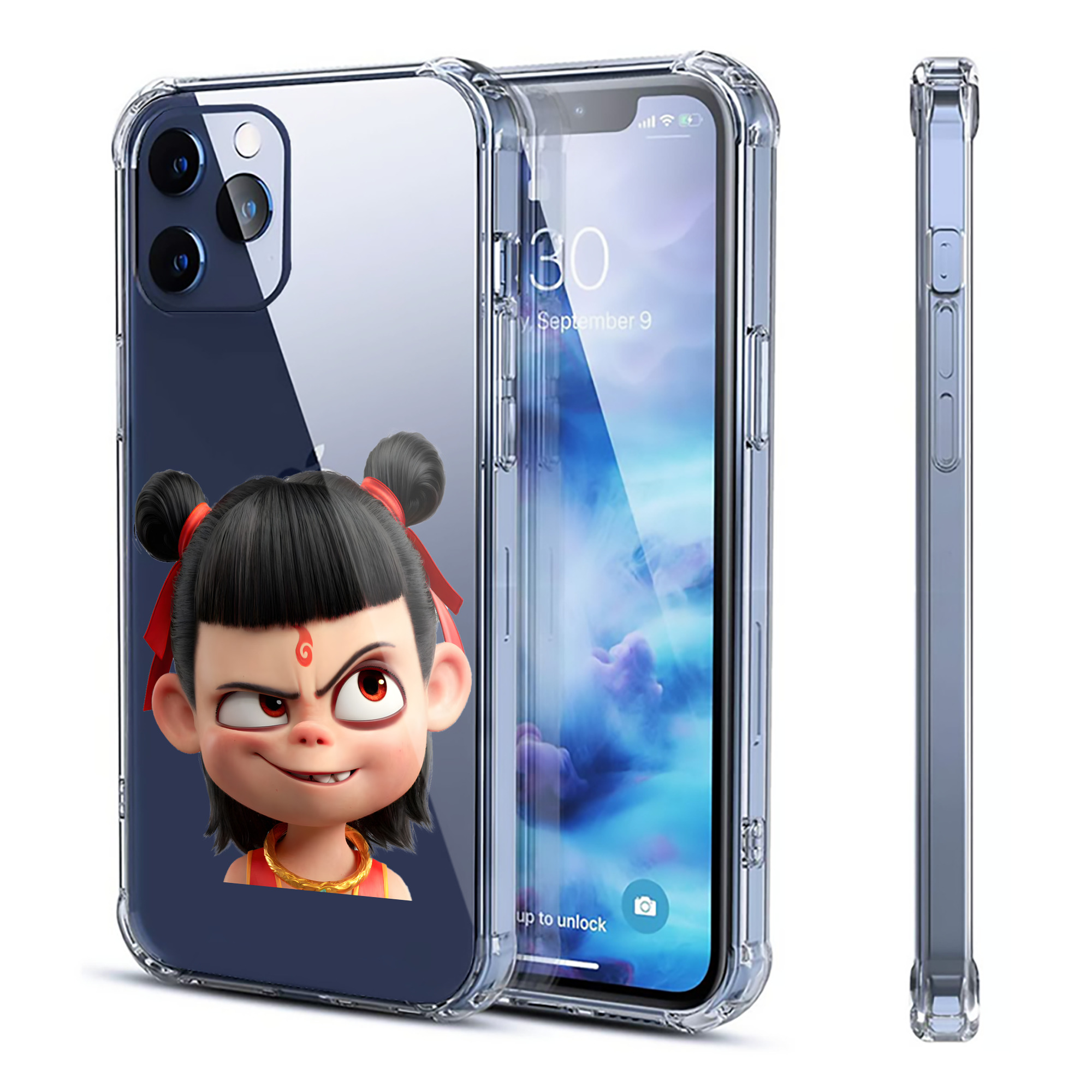 （画像用） Ne Zha 2 ナタ 魔童の大暴れ 【iPhone 12シリーズ対応】透明スマホケース（クリアソフトケース）